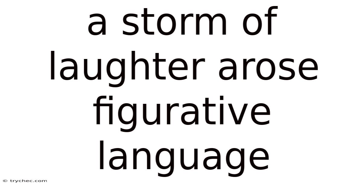 A Storm Of Laughter Arose Figurative Language