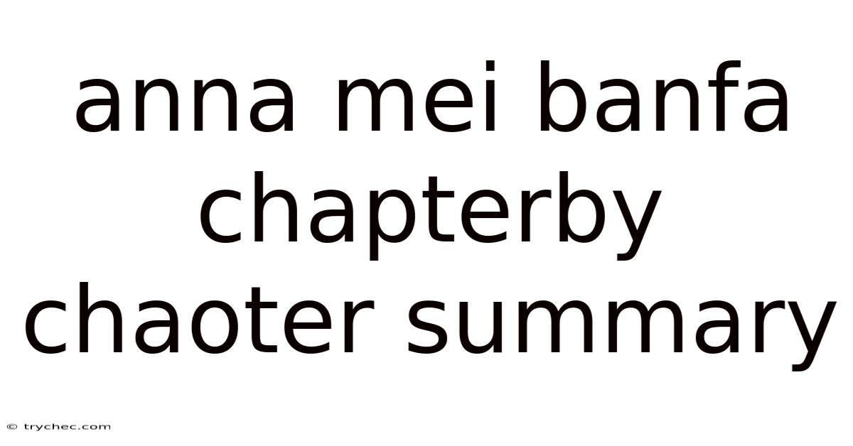 Anna Mei Banfa Chapterby Chaoter Summary