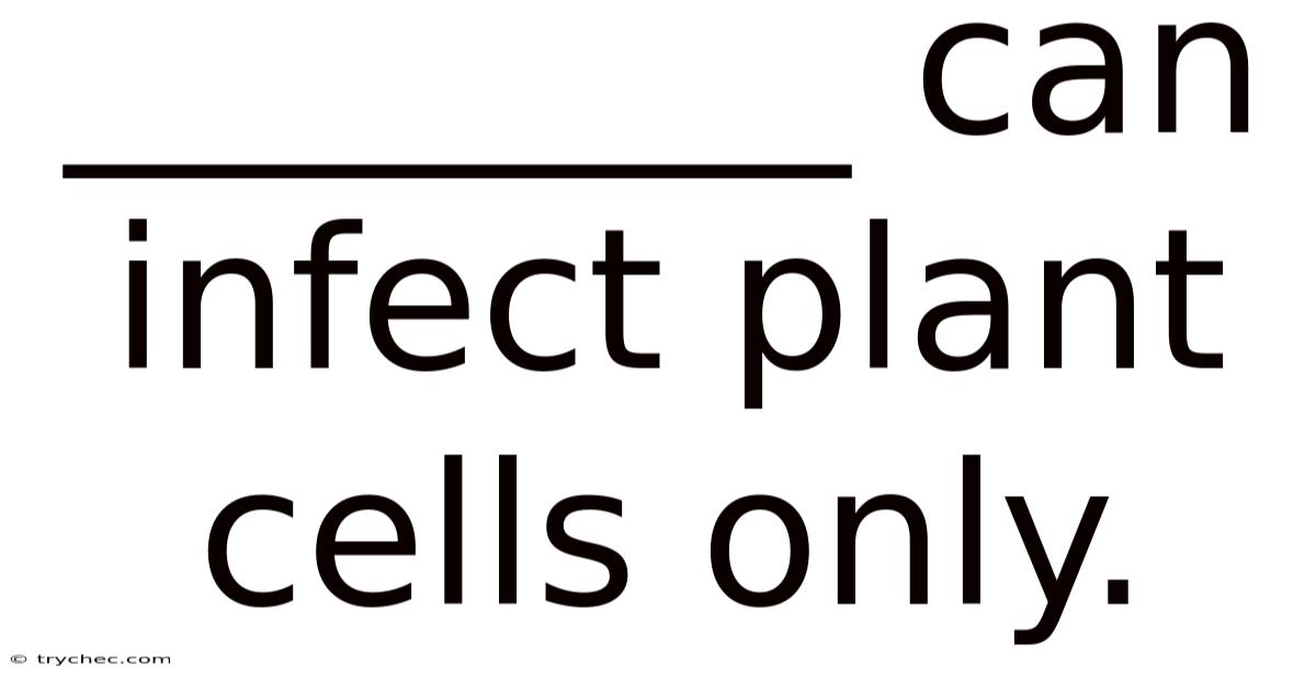 ________ Can Infect Plant Cells Only.
