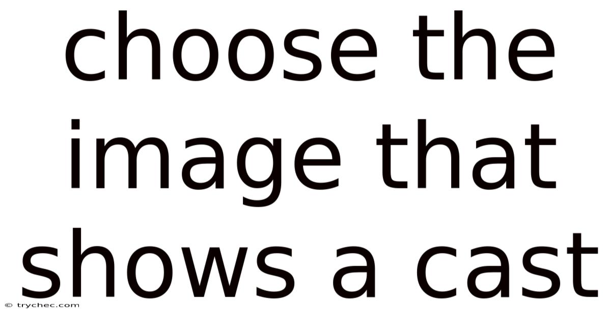 Choose The Image That Shows A Cast