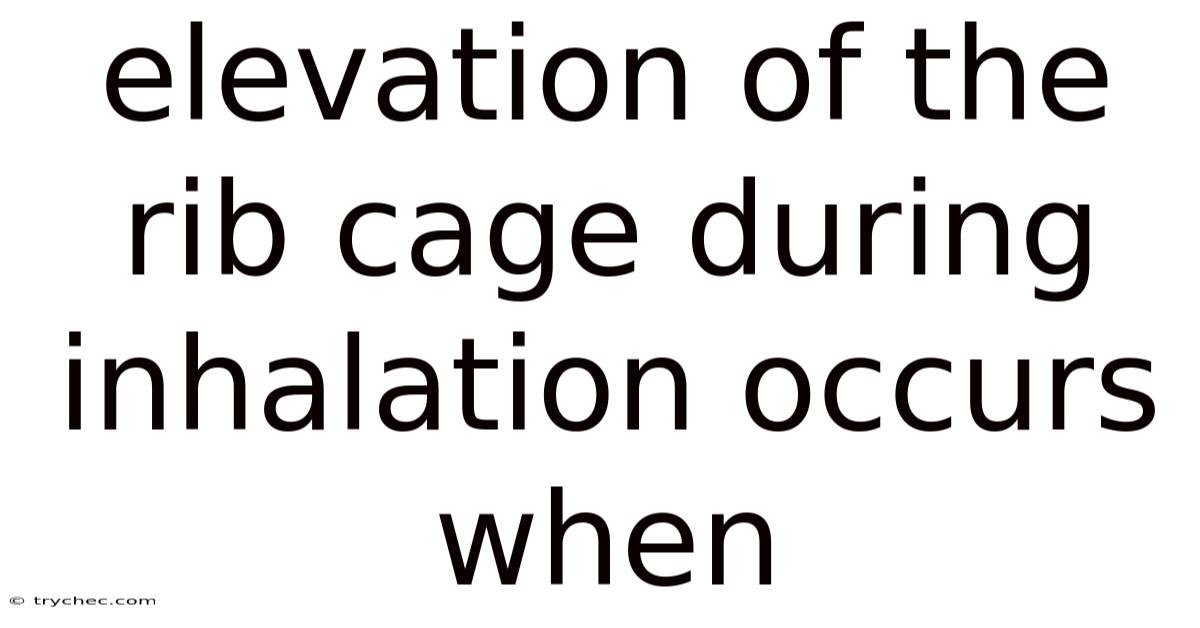 Elevation Of The Rib Cage During Inhalation Occurs When