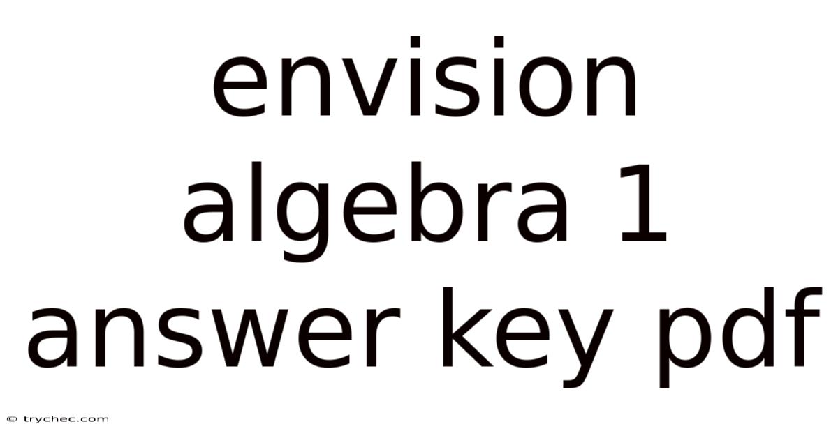 Envision Algebra 1 Answer Key Pdf