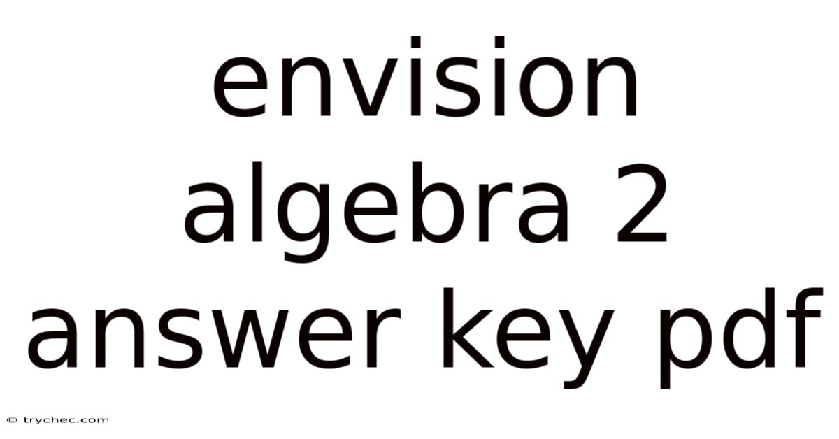 Envision Algebra 2 Answer Key Pdf