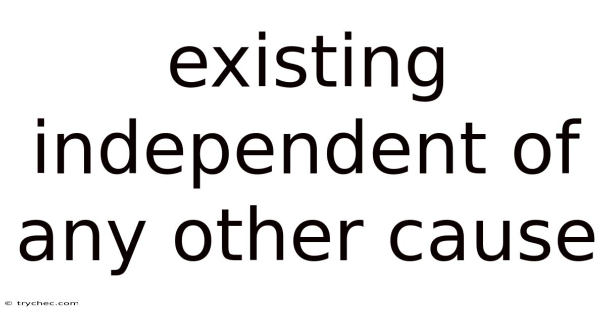 Existing Independent Of Any Other Cause