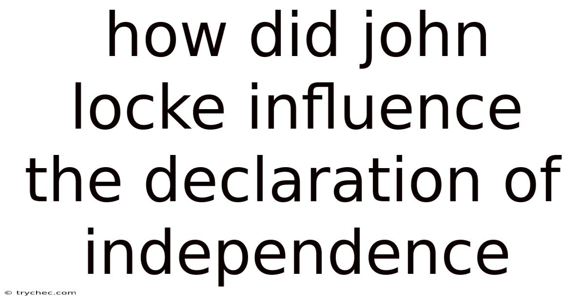 How Did John Locke Influence The Declaration Of Independence