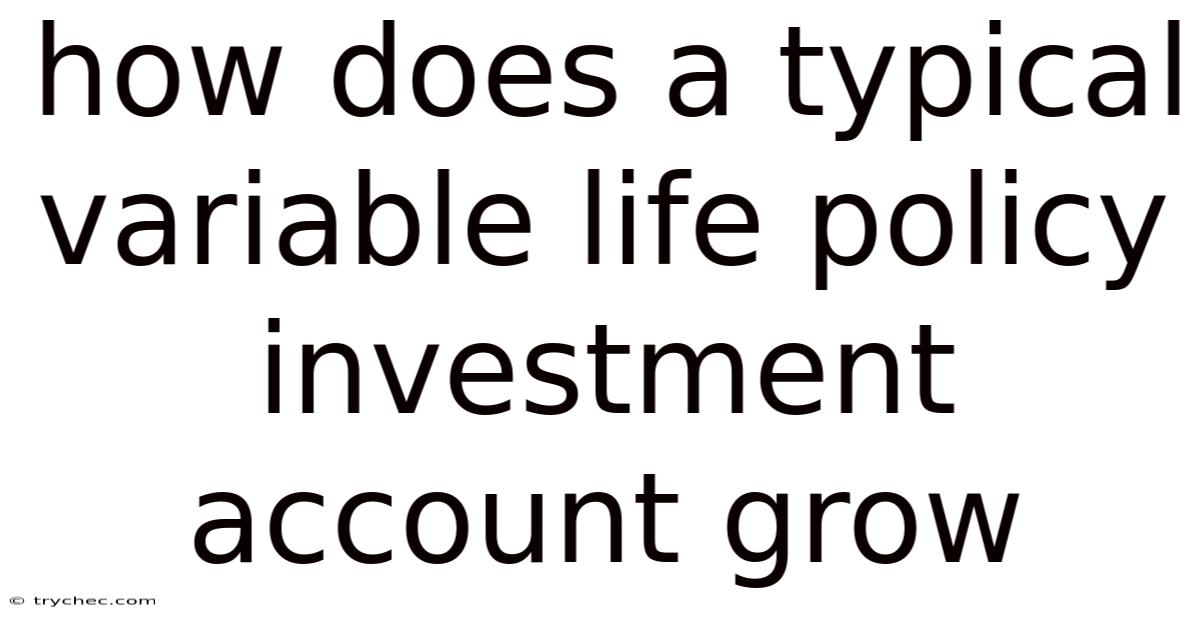 How Does A Typical Variable Life Policy Investment Account Grow