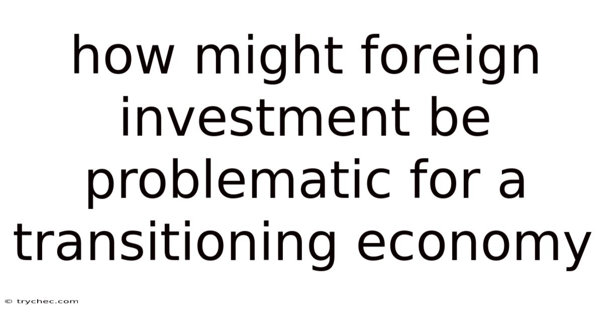 How Might Foreign Investment Be Problematic For A Transitioning Economy