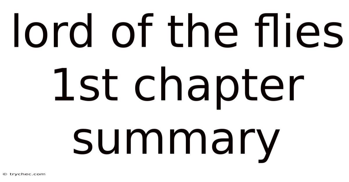 Lord Of The Flies 1st Chapter Summary