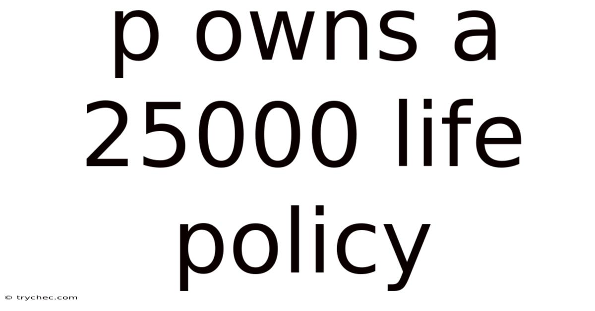 P Owns A 25000 Life Policy