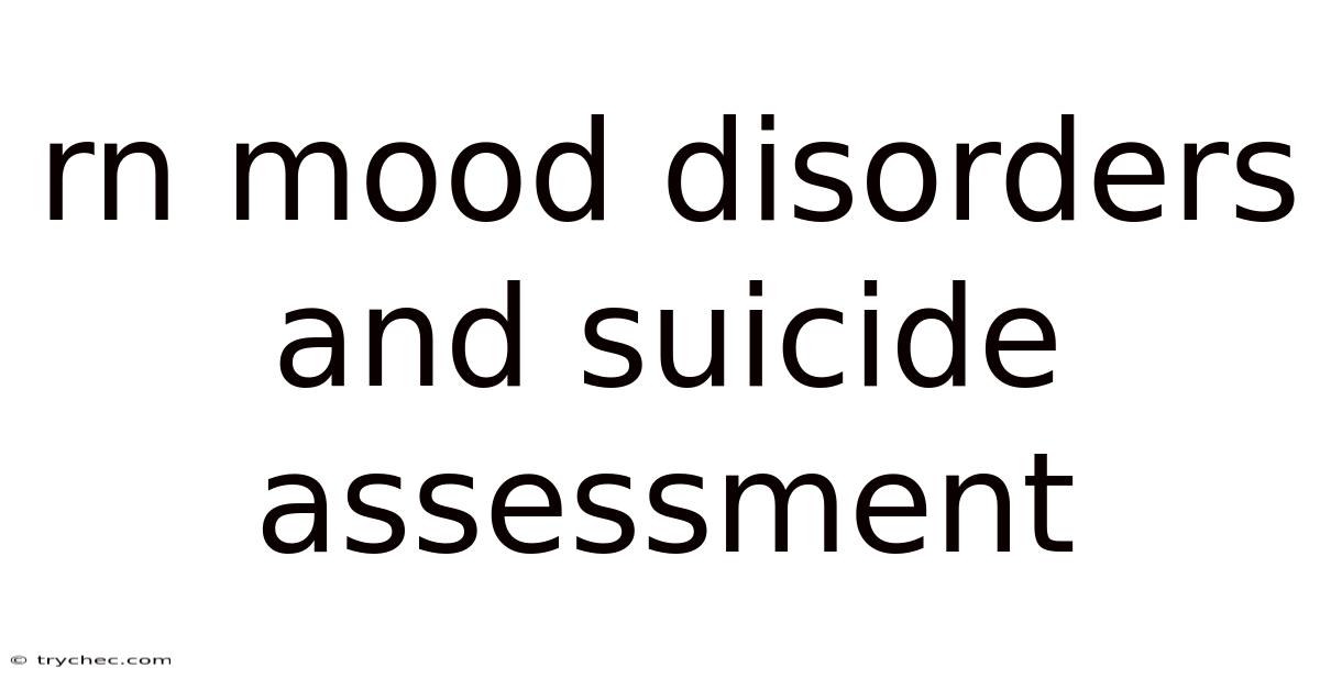 Rn Mood Disorders And Suicide Assessment