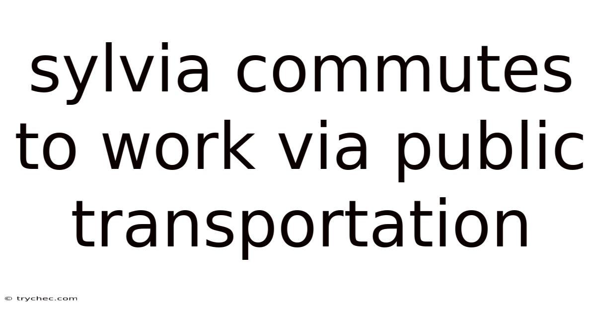 Sylvia Commutes To Work Via Public Transportation