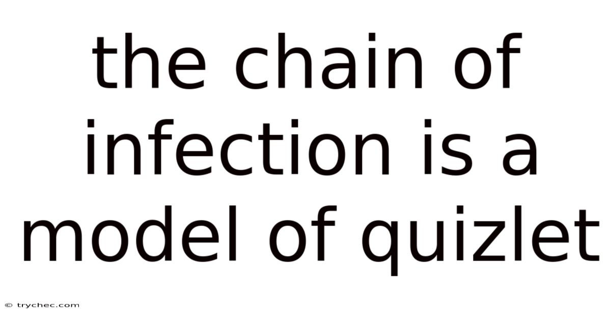 The Chain Of Infection Is A Model Of Quizlet