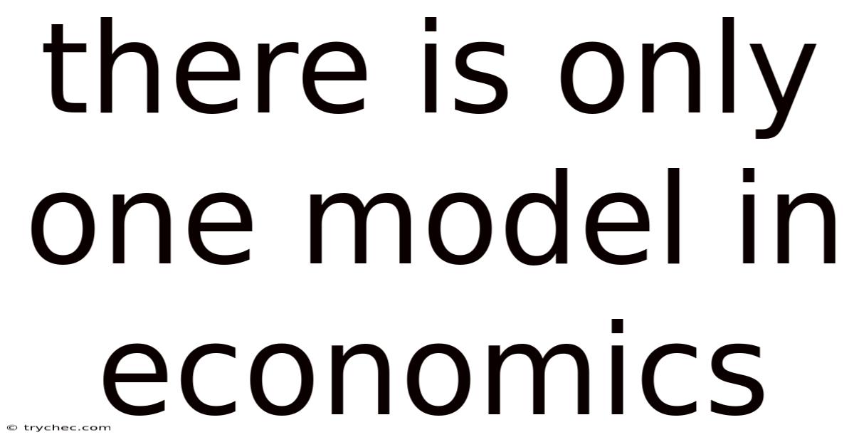 There Is Only One Model In Economics