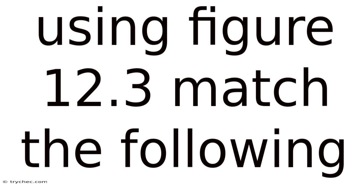 Using Figure 12.3 Match The Following