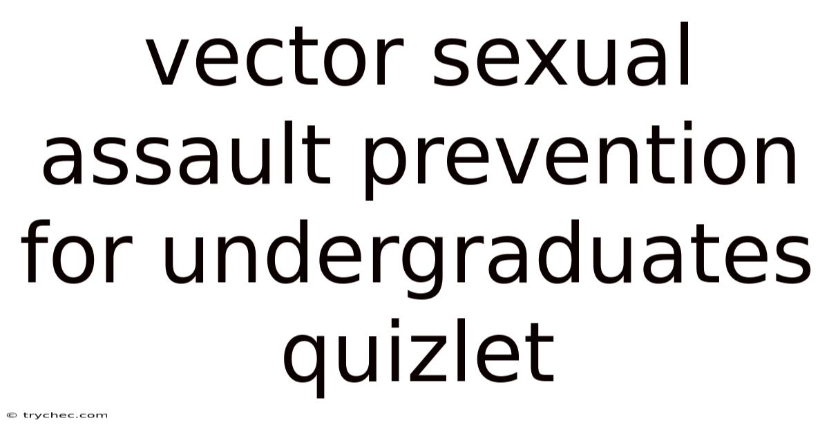 Vector Sexual Assault Prevention For Undergraduates Quizlet