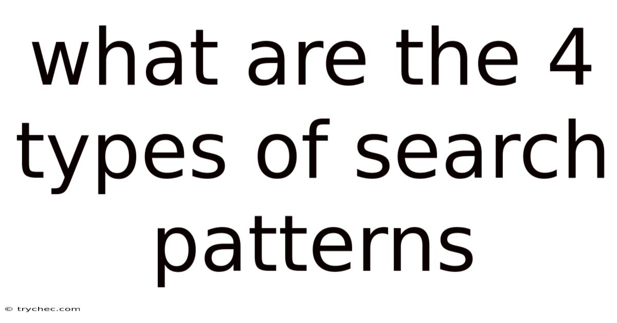 What Are The 4 Types Of Search Patterns