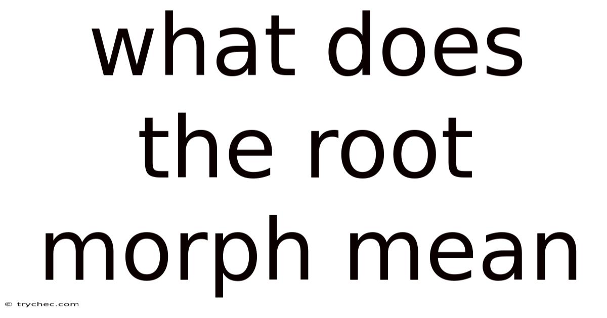 What Does The Root Morph Mean
