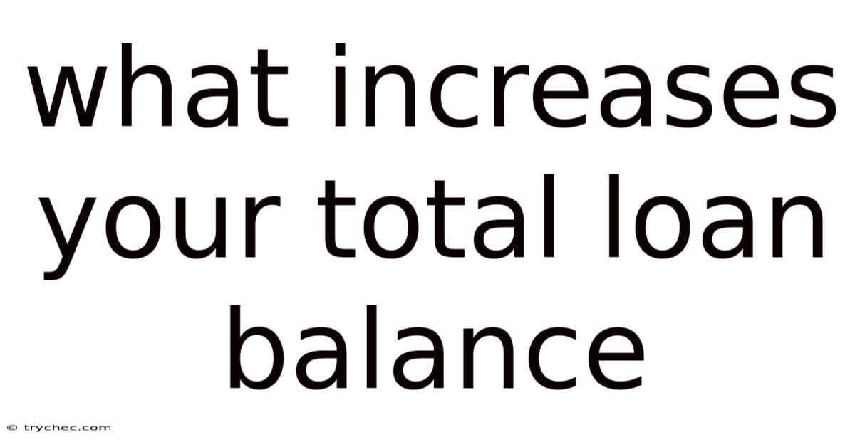 What Increases Your Total Loan Balance