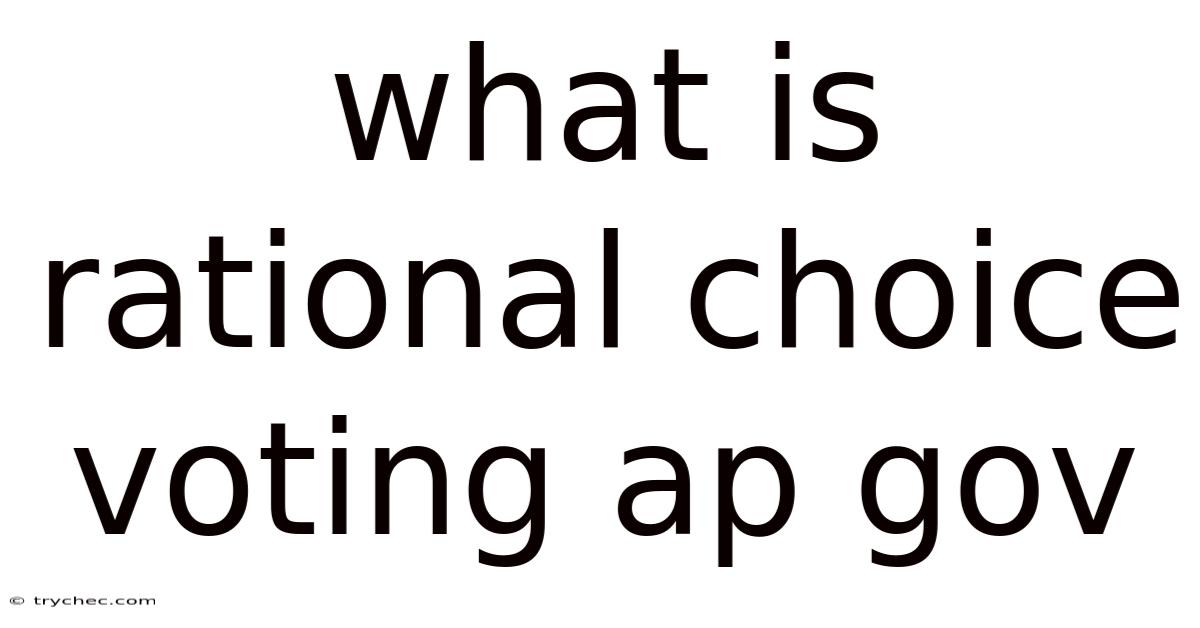 What Is Rational Choice Voting Ap Gov