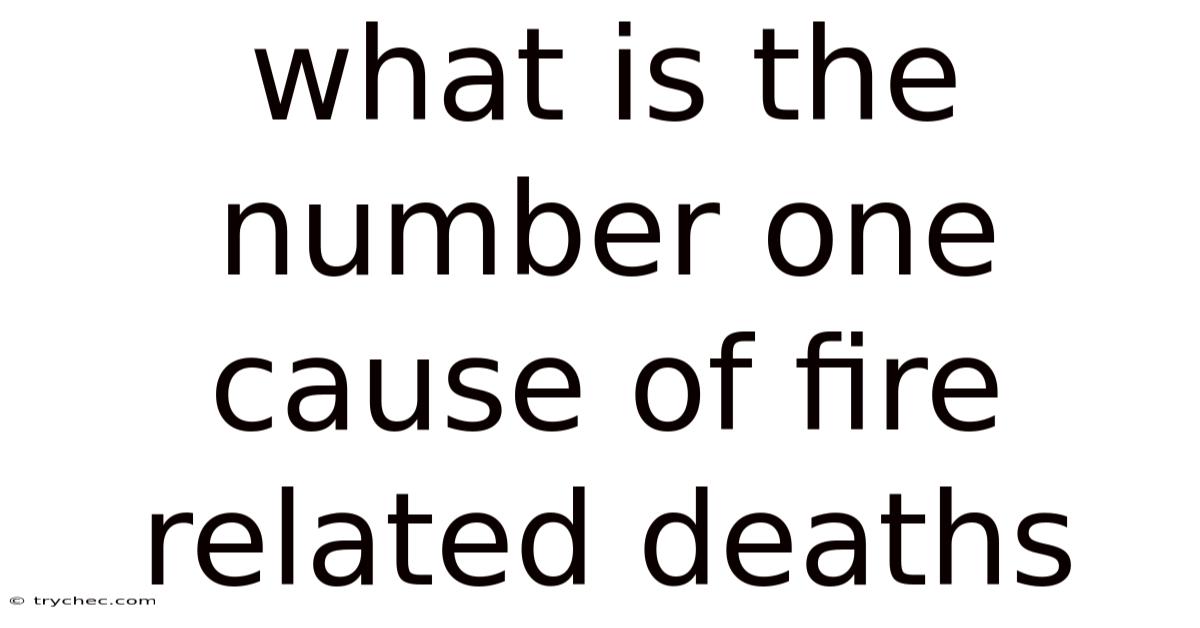 What Is The Number One Cause Of Fire Related Deaths