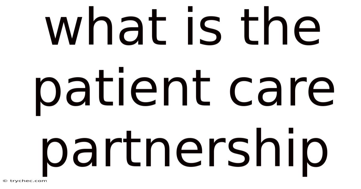 What Is The Patient Care Partnership