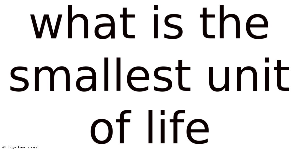 What Is The Smallest Unit Of Life