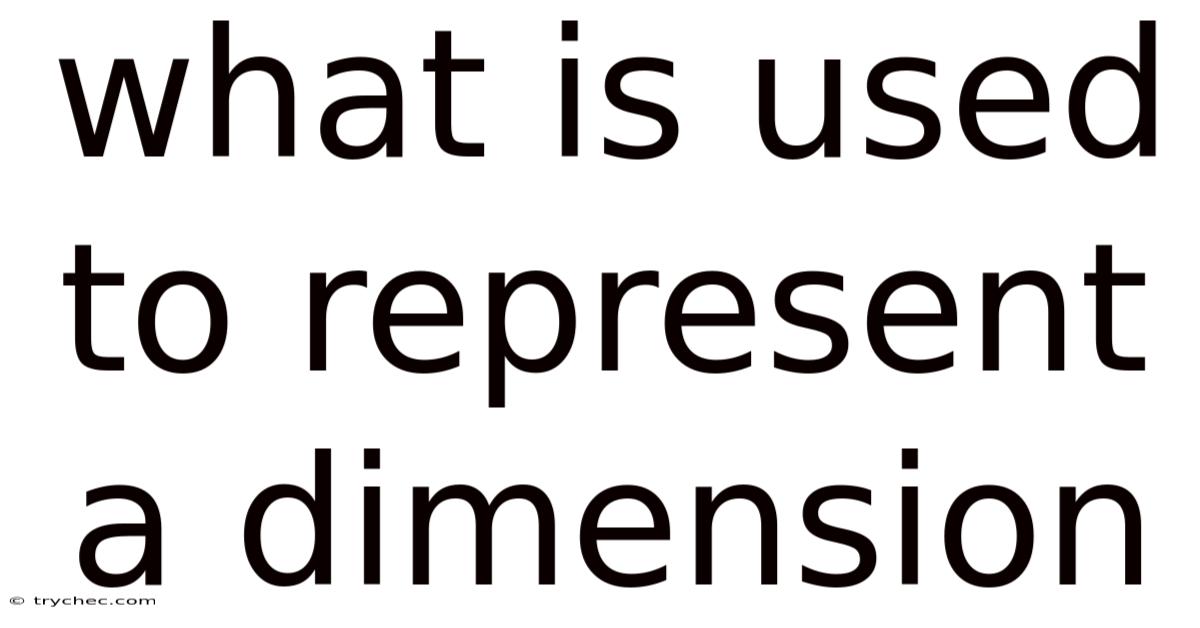What Is Used To Represent A Dimension