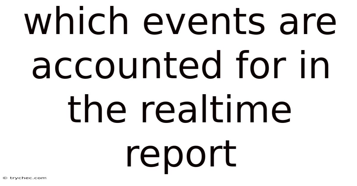 Which Events Are Accounted For In The Realtime Report