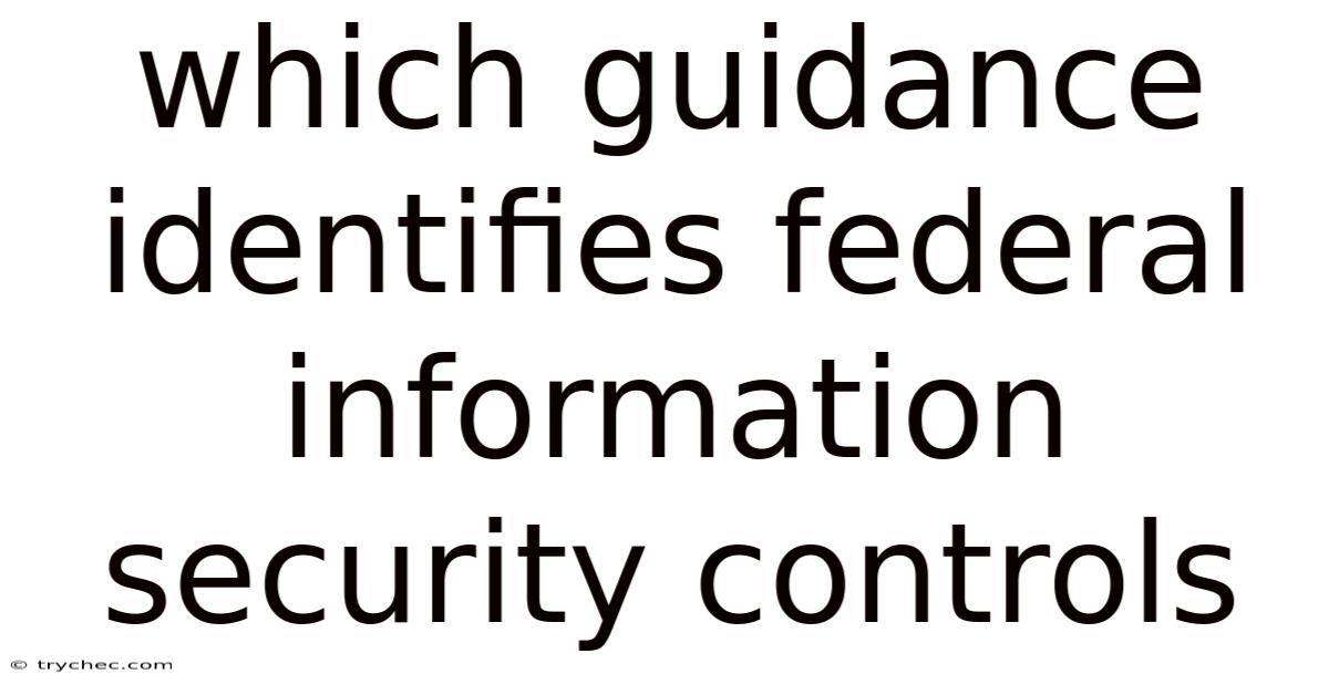 Which Guidance Identifies Federal Information Security Controls