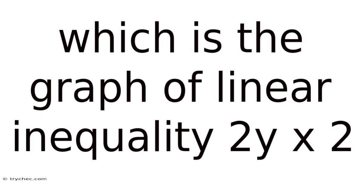 Which Is The Graph Of Linear Inequality 2y X 2