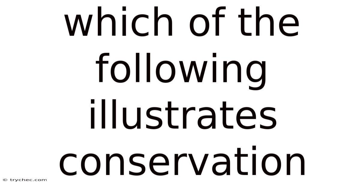 Which Of The Following Illustrates Conservation